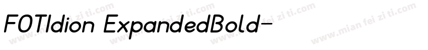 FOTIdion ExpandedBold字体转换